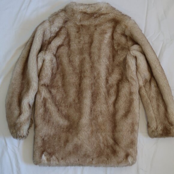 ASOS Longline Faux Fur Coat Blonde US 12 - Picture 4 of 4